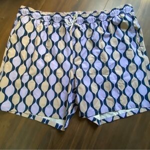 George Mens Shorts Size 3XL Purple Swim Trunks Draw String Pull On‎ New